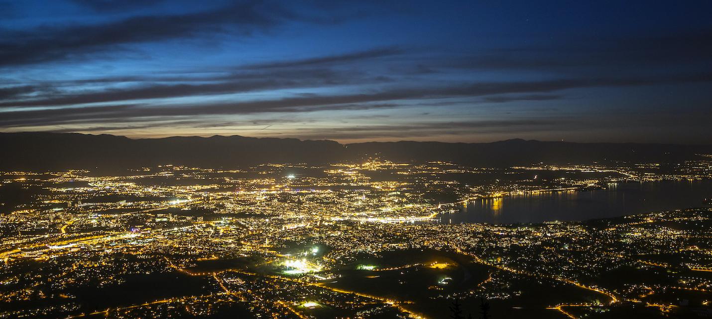 Genf bei Nacht